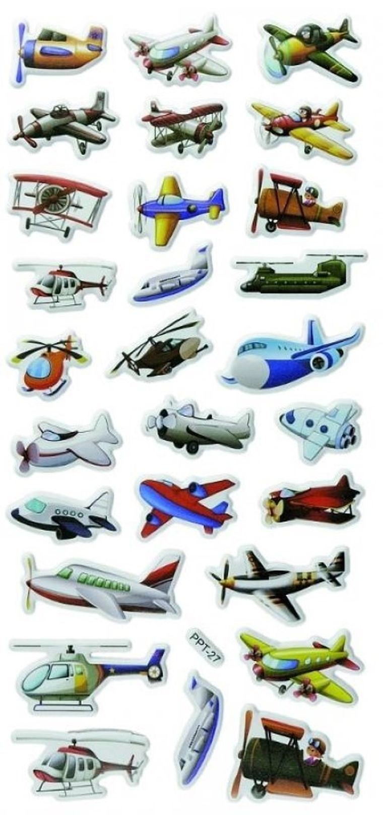 Titanum, naklejki wypukłe, miękkie, maszyny latające