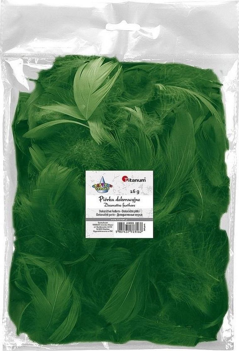 Titanum, piórka puch, ciemnozielone, 16g