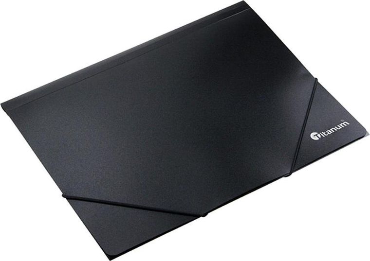 Titanum, teczka A4 z gumką, czarna, 1 szt.