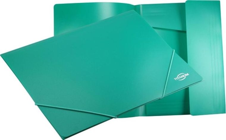 Titanum, teczka A4 z gumką, zielona, 1 szt.