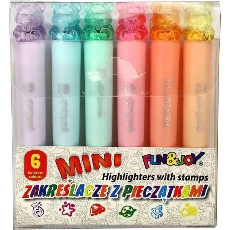 Titanum, zakreślacze mini, 6 kolorów