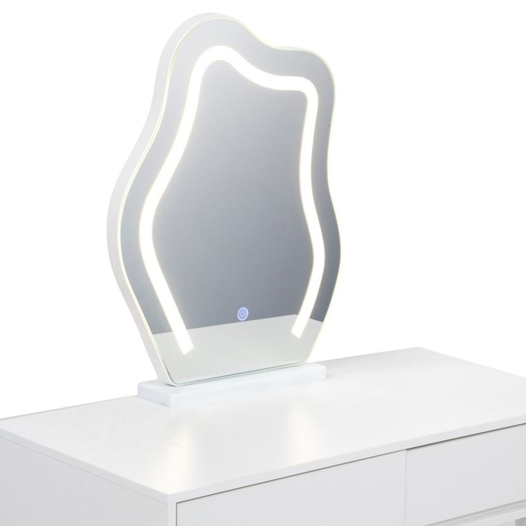 Toaletka kosmetyczna w stylu francuskim, blat 80 cm, biały