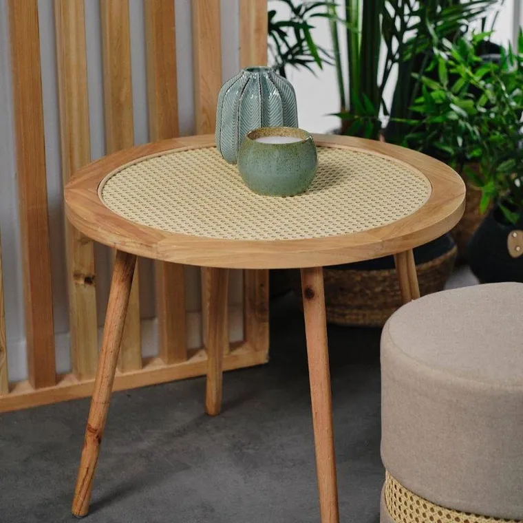 Today, stolik kawowy, Kali, blat z plecionki wiedeńskiej