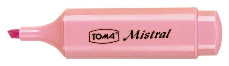 Toma, zakreślacz, pastelowy, różowy
