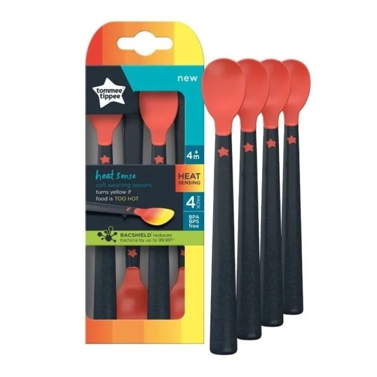 Tommee Tippee, Heat Sense, Łyżeczka z czujnikiem ciepła, 4 szt.