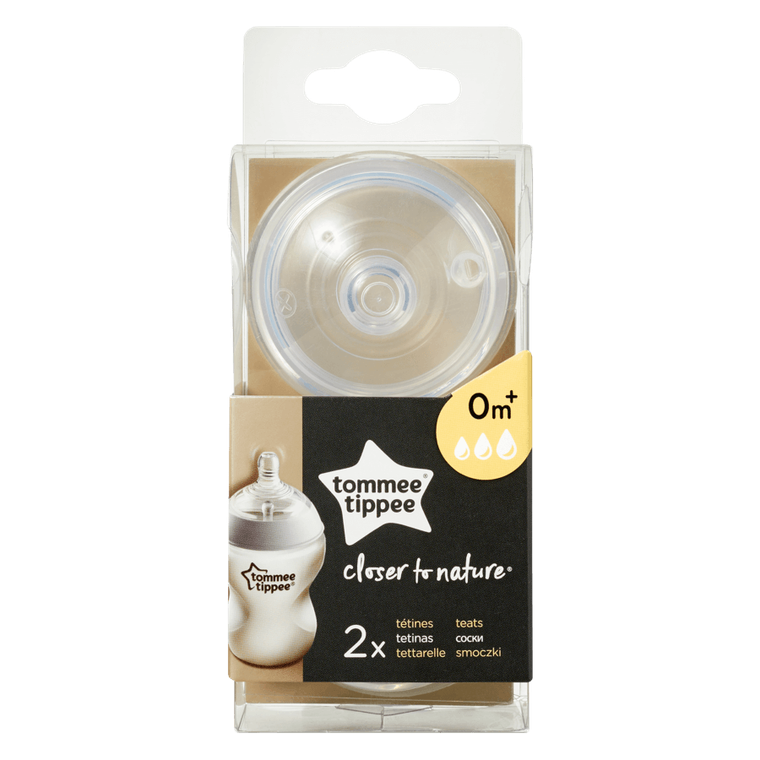 Tommee Tippee, silikonowy smoczek na butelkę, 0m+, 2 szt.
