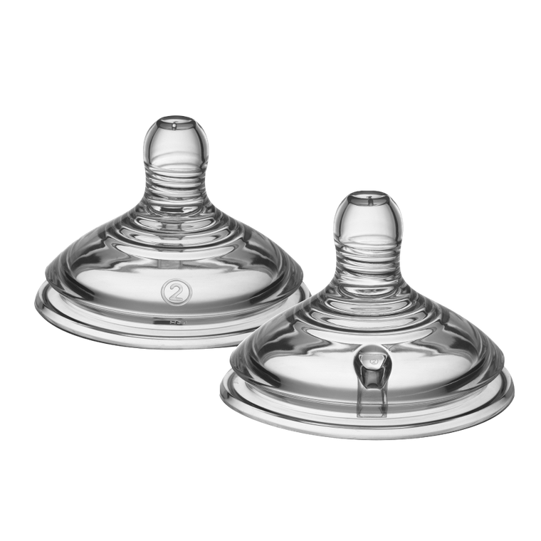 Tommee Tippee, silikonowy smoczek na butelkę, 3m+, 2 szt.