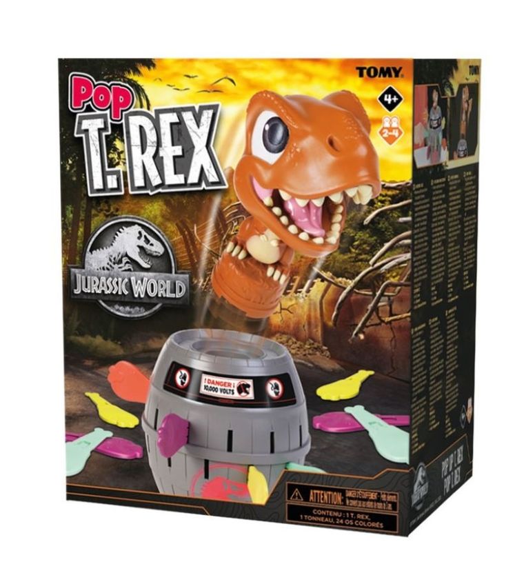 Tomy, Jurassic World, Pop Up, T-Rex, gra familijna