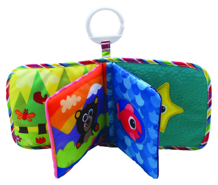 Tomy, Lamaze, książeczka odkrywcy materiałowa