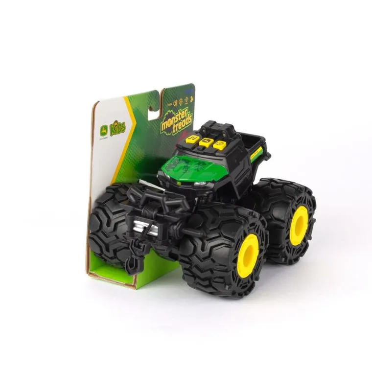 Tomy, Monster Treads, John Deere, traktor, samochód z światłem i dźwiękiem