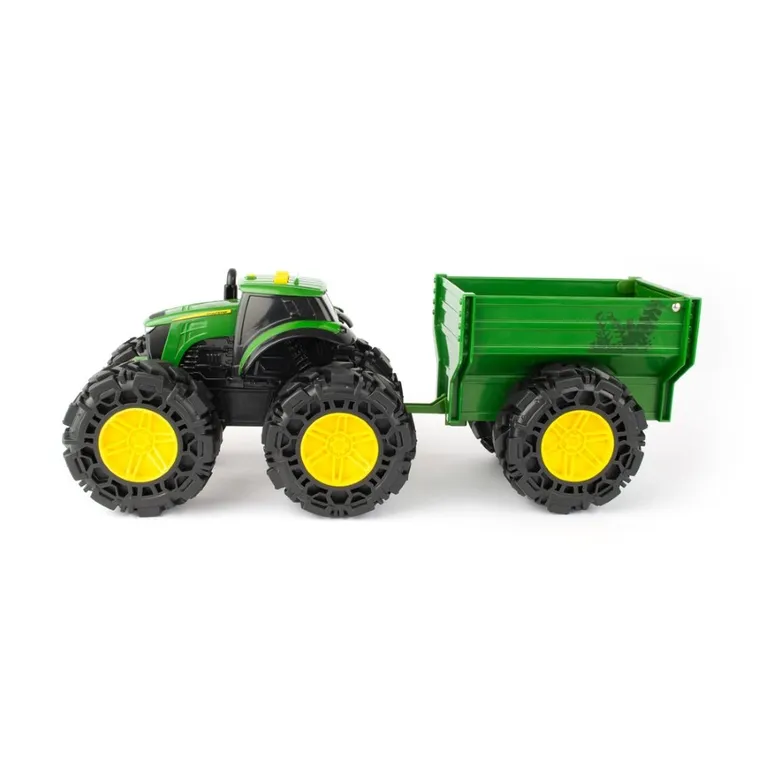 Tomy, Monster Treads, John Deere z przyczepą, pojazd