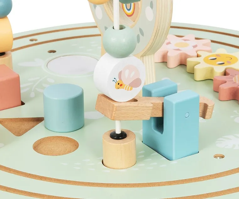 Tooky Toy, drewniany stolik edukacyjny, zoo