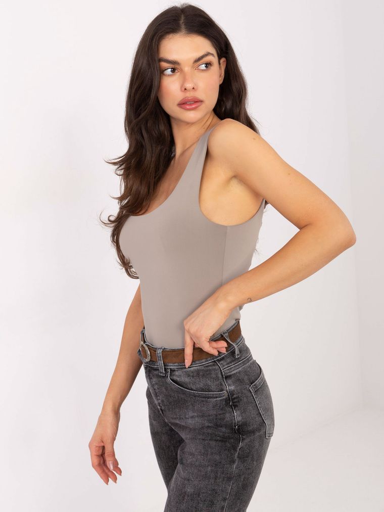 Top damski, beżowy, Sublevel