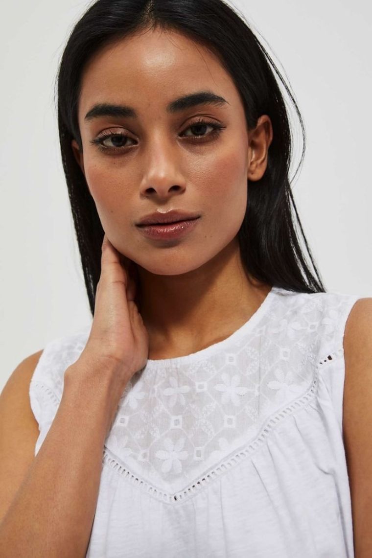 Top damski, biały, Moodo