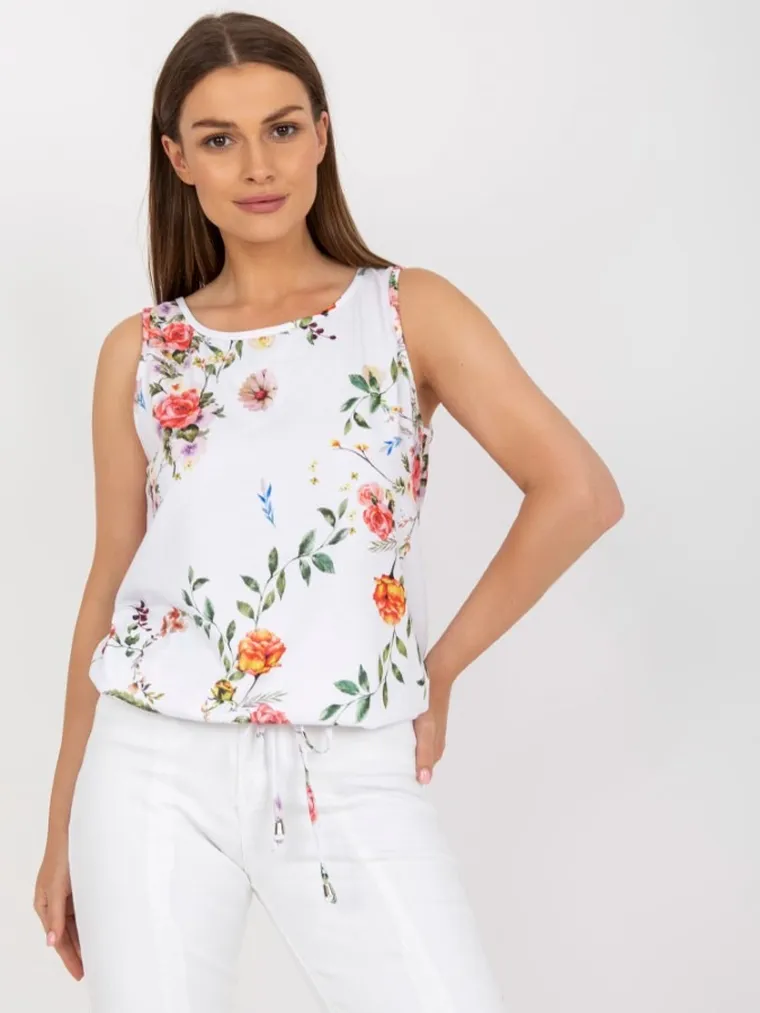 Top damski, biały, Relevance