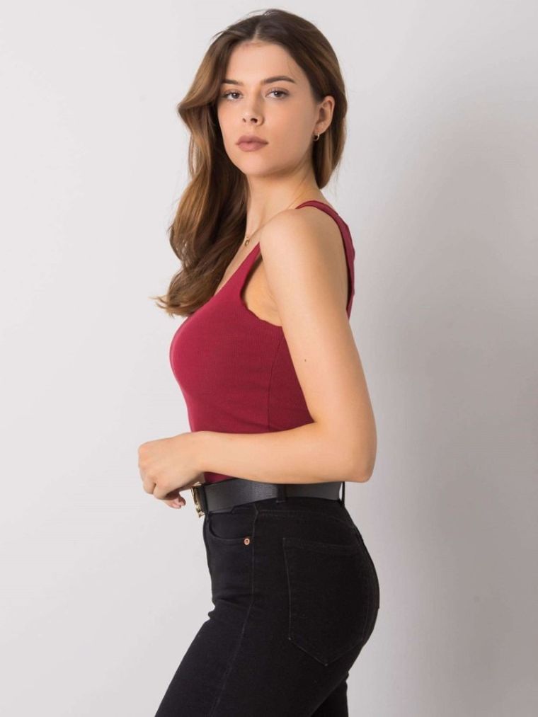 Top damski, bordowy, Rue Paris