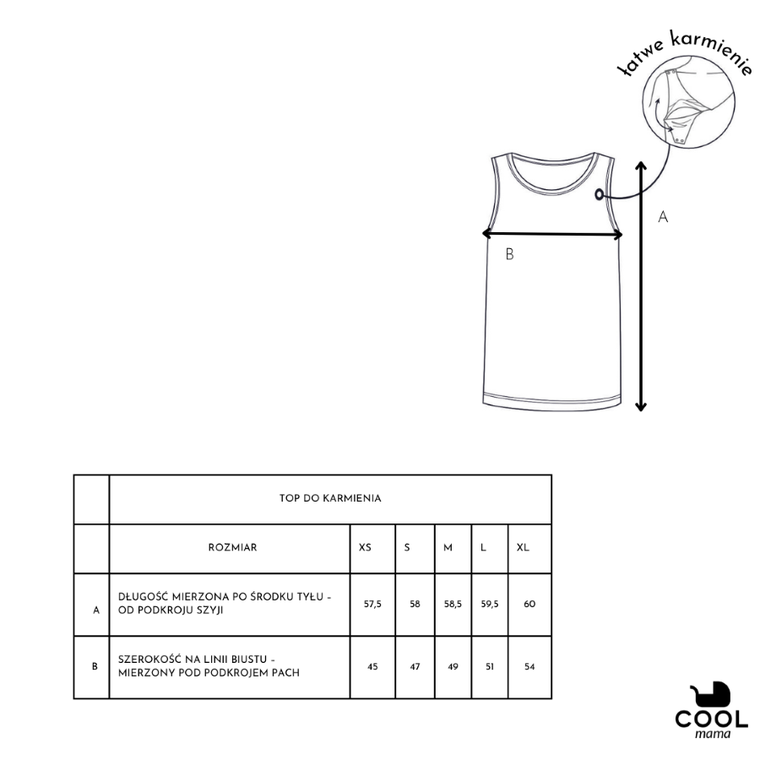 Top damski, ciążowy, szary, Cool Mama