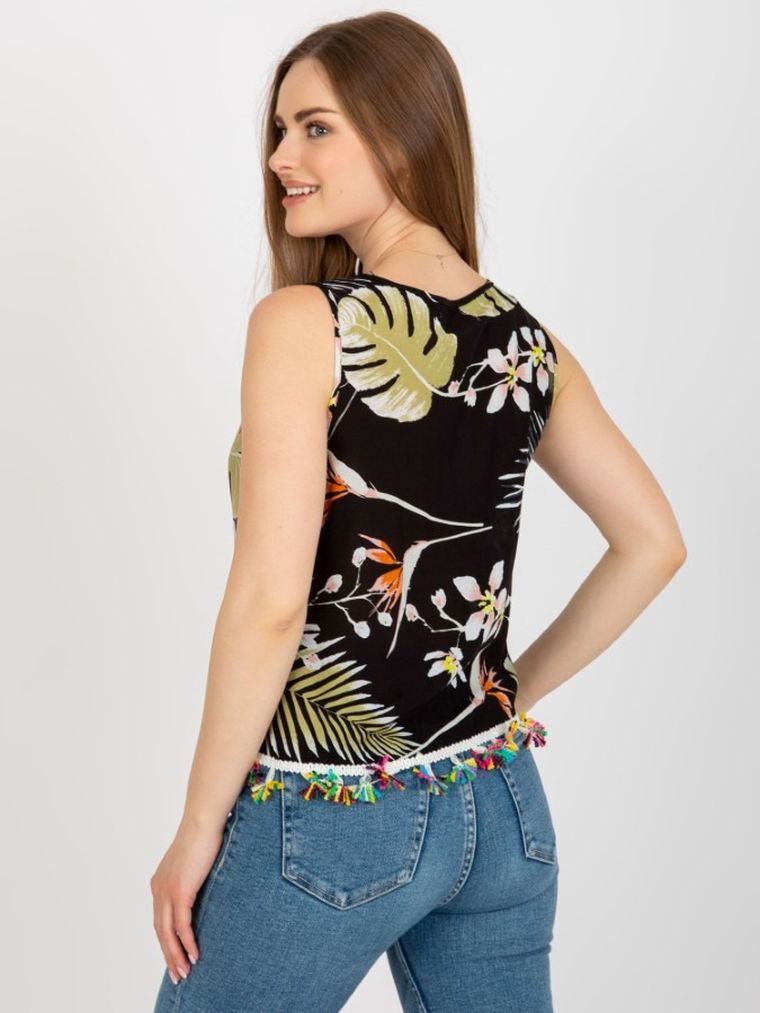 Top damski, czarny, Baiyibaishun