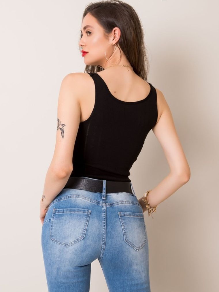 Top damski, czarny, Berrak