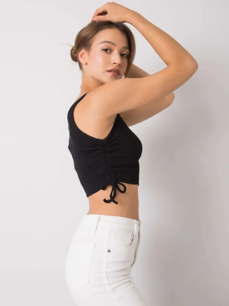 Top damski, czarny, Rue Paris