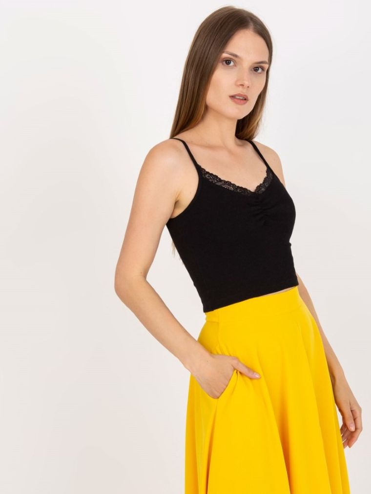 Top damski, czarny, Rue Paris