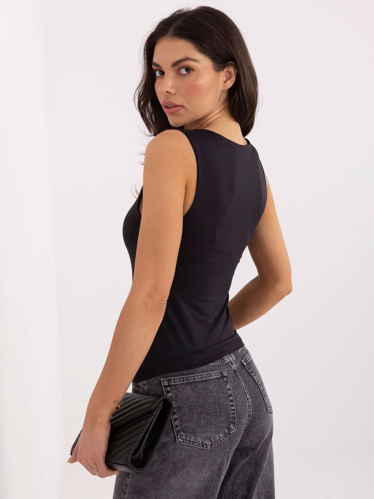 Top damski, czarny, Sublevel