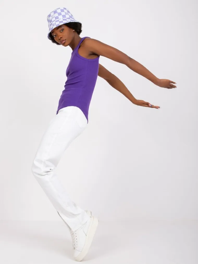 Top damski, fioletowy, Rue Paris