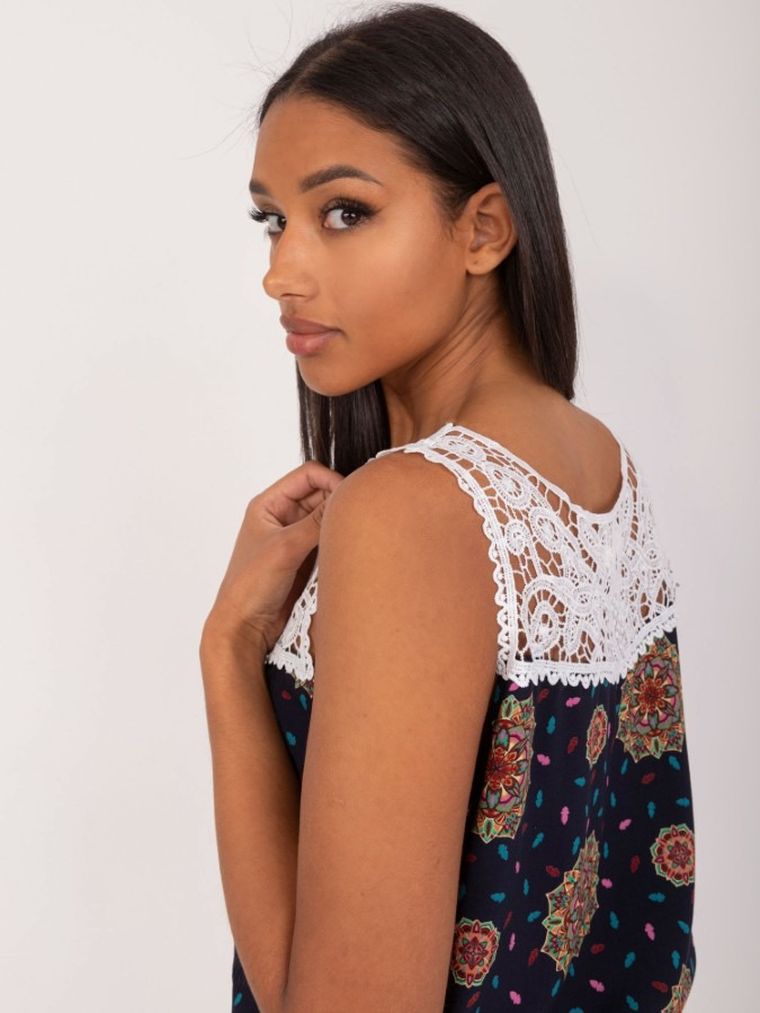 Top damski, granatowy, Factory Price