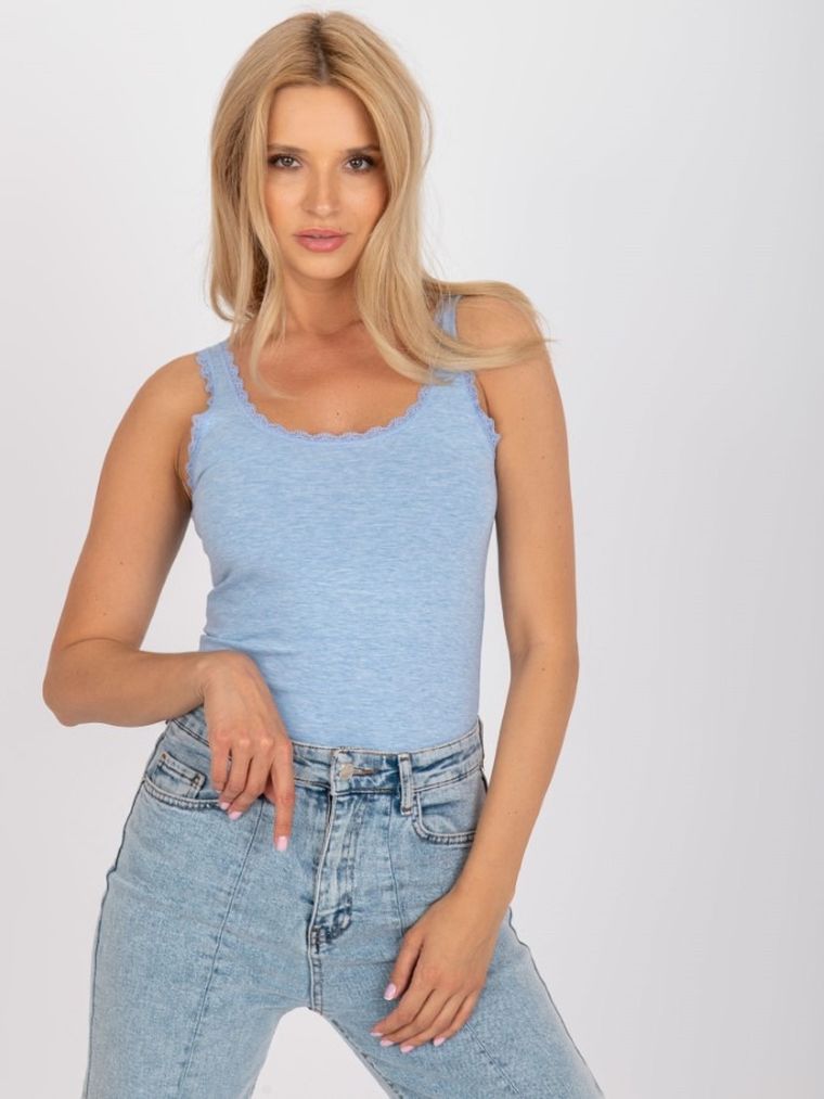Top damski, niebieski, Berrak