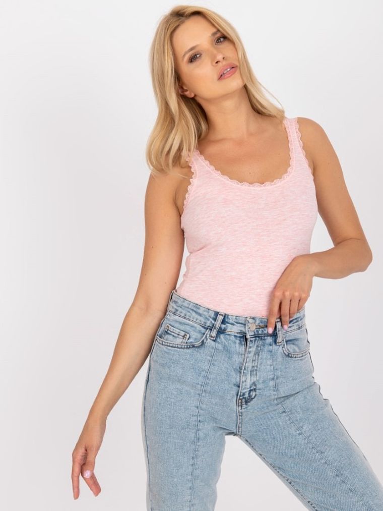 Top damski, różowy, Berrak