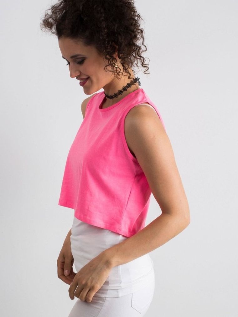 Top damski, różowy, Italy Moda