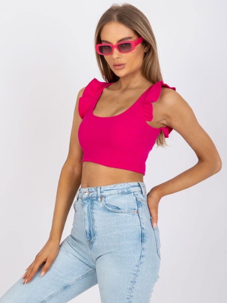 Top damski, różowy, Rue Paris
