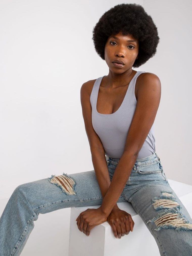 Top damski, szary, Basic Feel Good