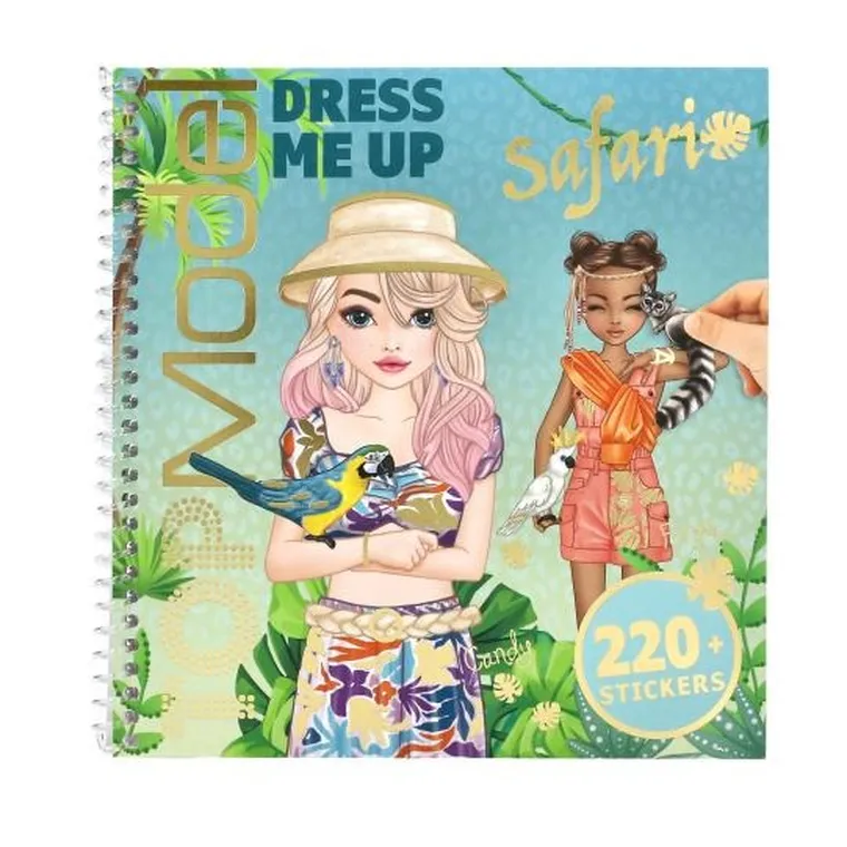 Top Model, Dress Me Up, Safari, zestaw kreatywny z naklejkami