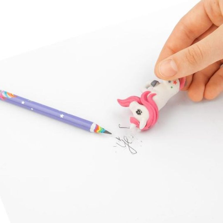 Top Model, Jednorożec Ylvi, zestaw ołówków + figurka gumka do ścierania