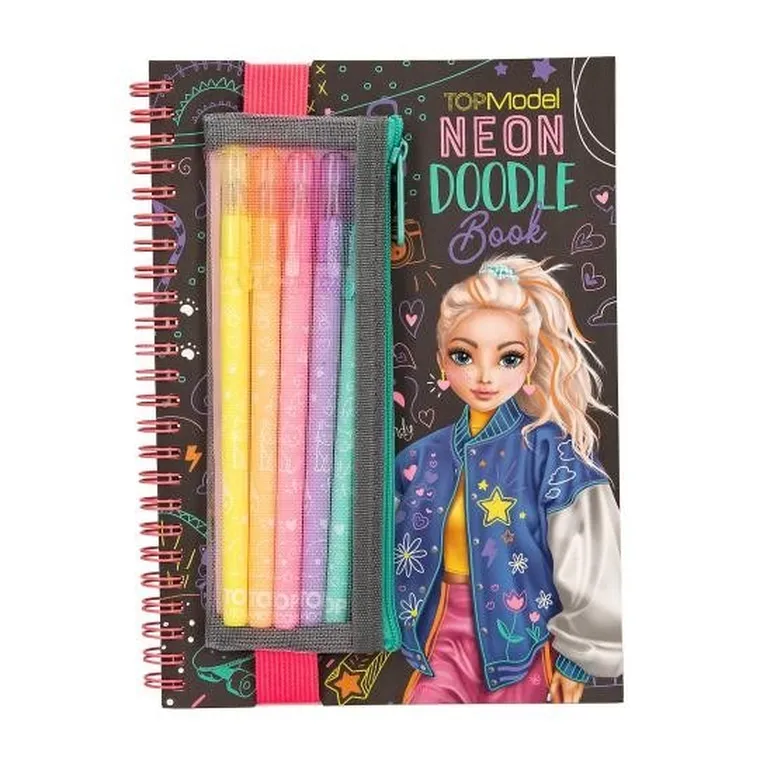 Top Model, Neon Doodle, zestaw kreatywny z żelopisami