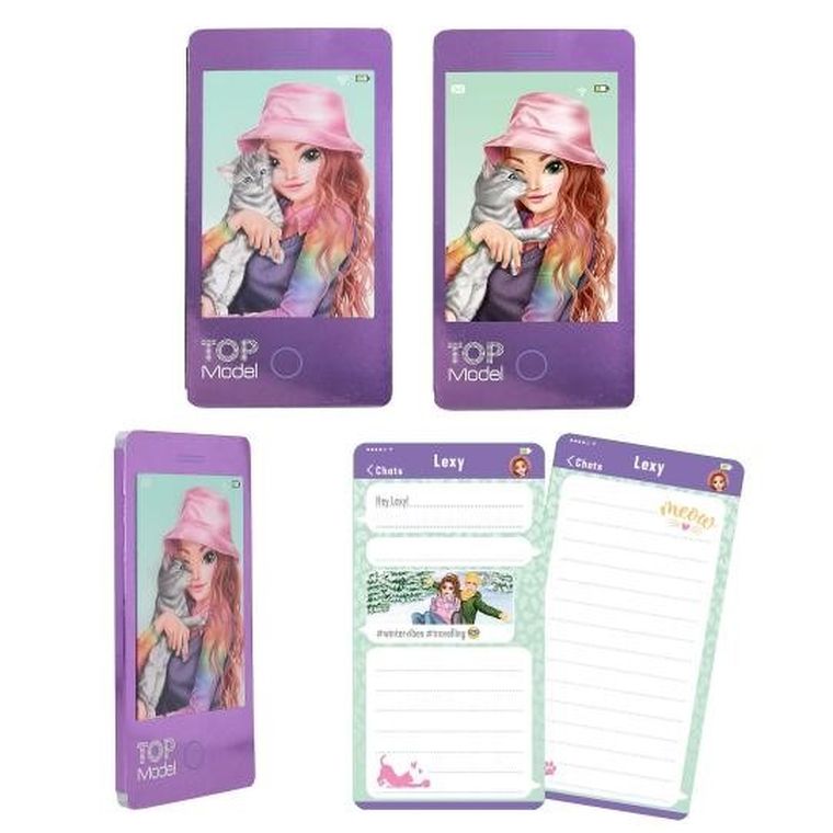 Top Model, notesik telefon 3D, 1 szt.