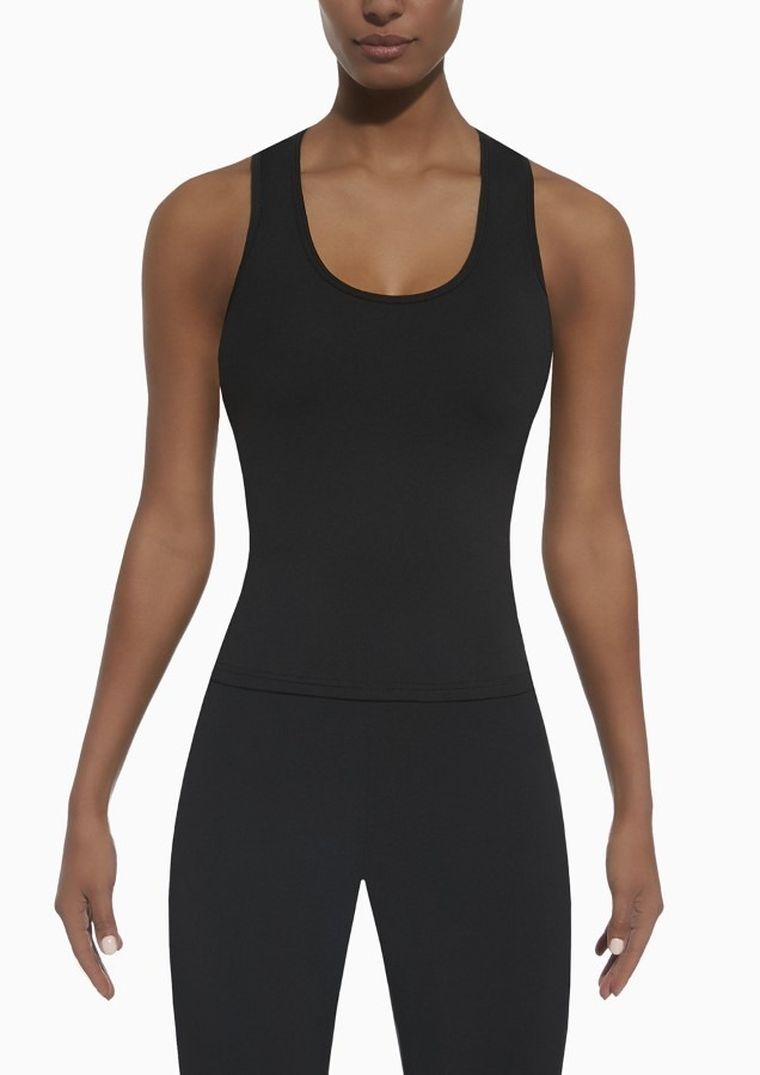 Top sportowy damski, czarny, Bas Black