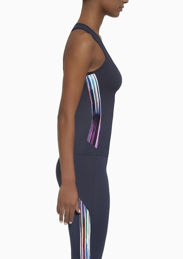 Top sportowy damski, granatowy, Bas Black