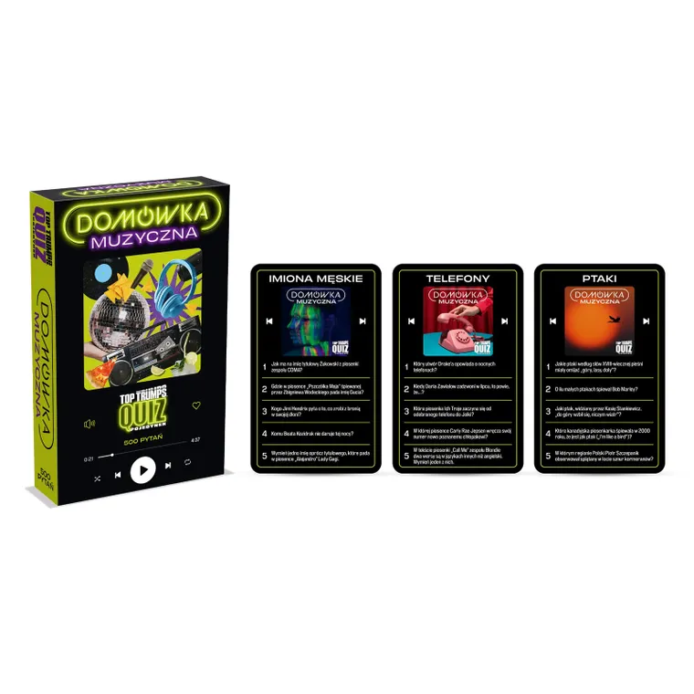 Top Trumps, Quiz, Domówka, Muzyczna, gra towarzyska