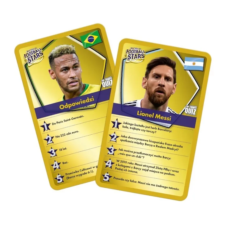 Top Trumps, Quiz, World Football Stars, 200 Pytań, gra towarzyska