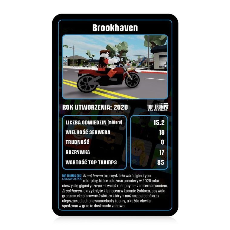 Top Trumps, Roblox, gra karciana