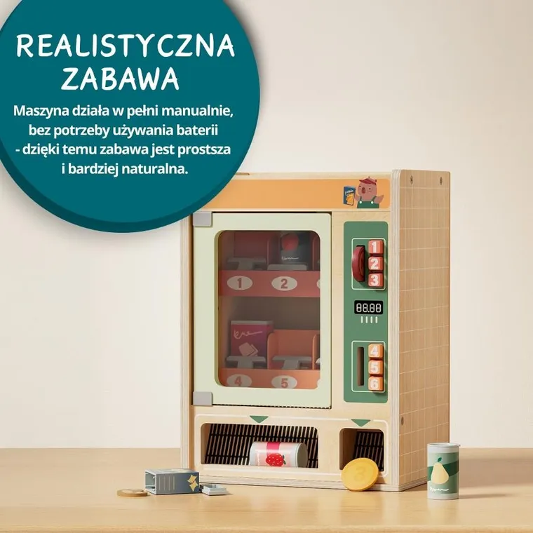 Topbright, automat sprzedający Shop&Go, drewniana zabawka edukacyjna