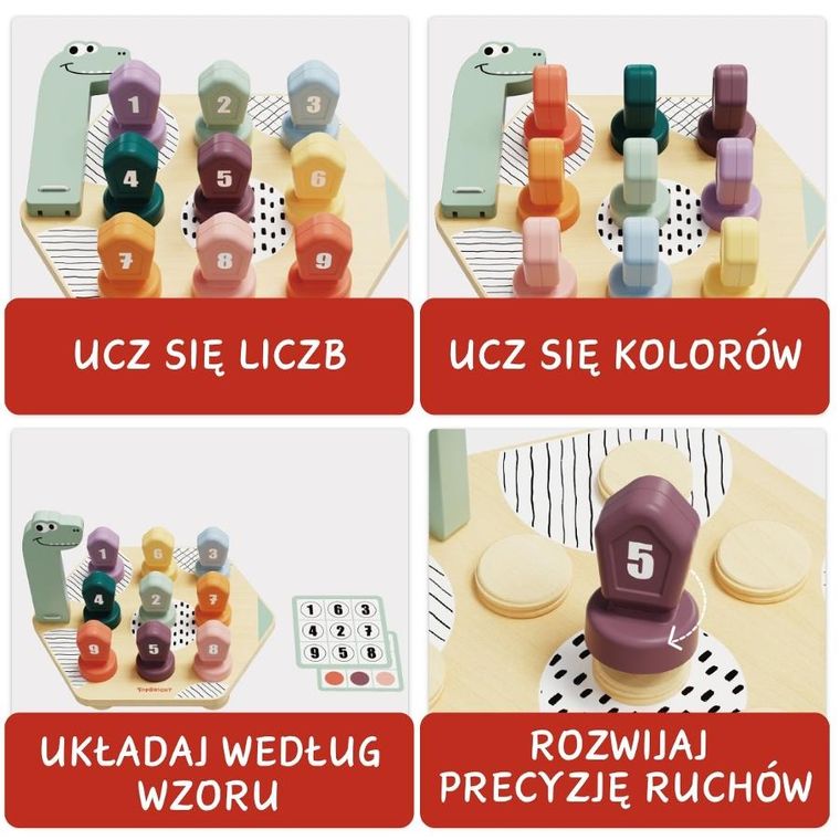 Topbright, Dino, gra do nauki kolorów i liczb