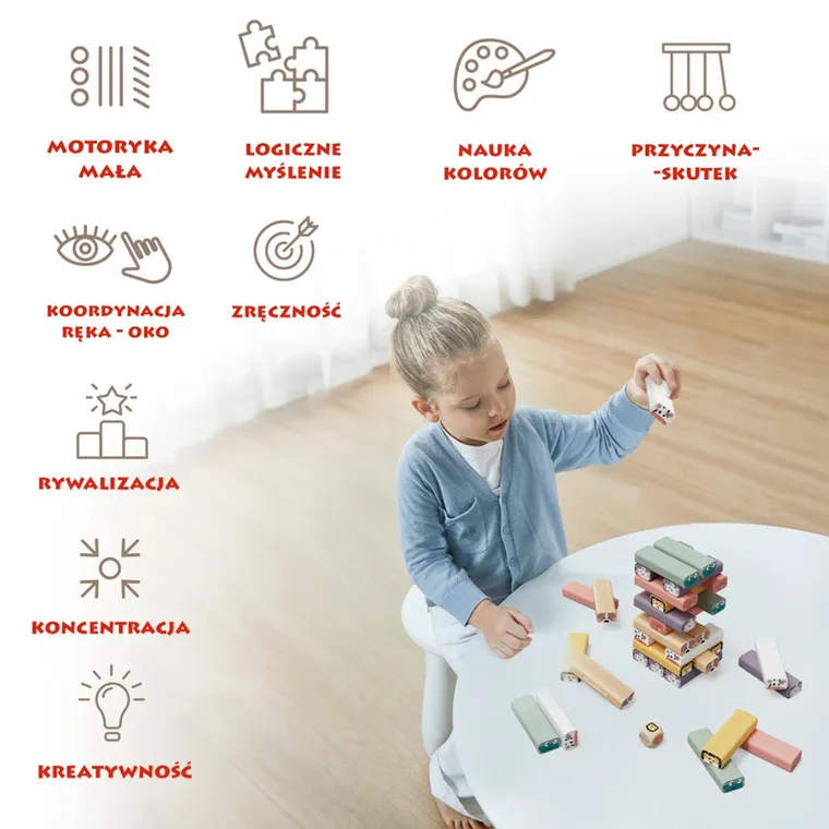 Topbright, Jakie to zwierzę? Układanie wieży, gra zręcznościowa