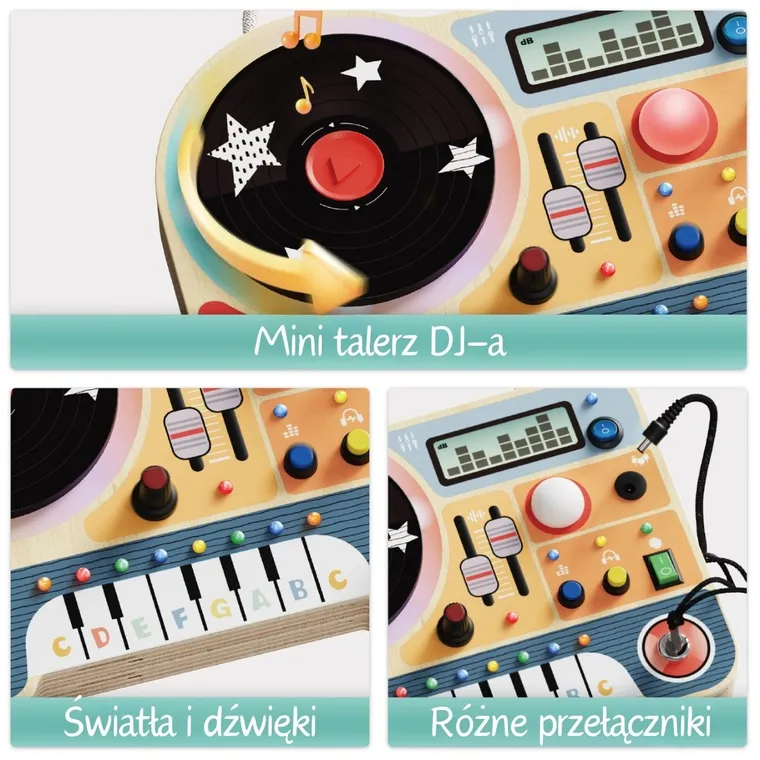Topbright, Mały DJ, tablica muzyczna, drewniana zabawka interaktywna