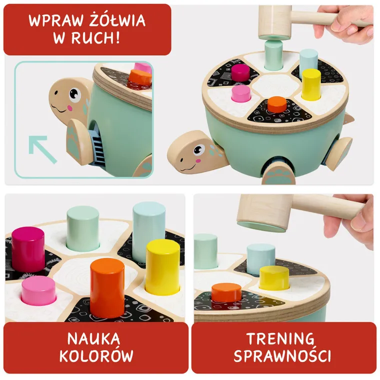 Topbright, Żółw, drewniana wbijanka