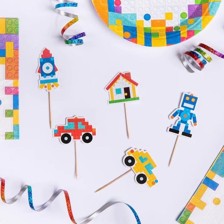 Toppery na tort, klocki, 5 szt.