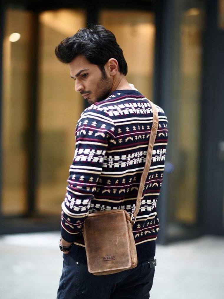 Torba listonoszka, brązowa, skórzana, Always Wild