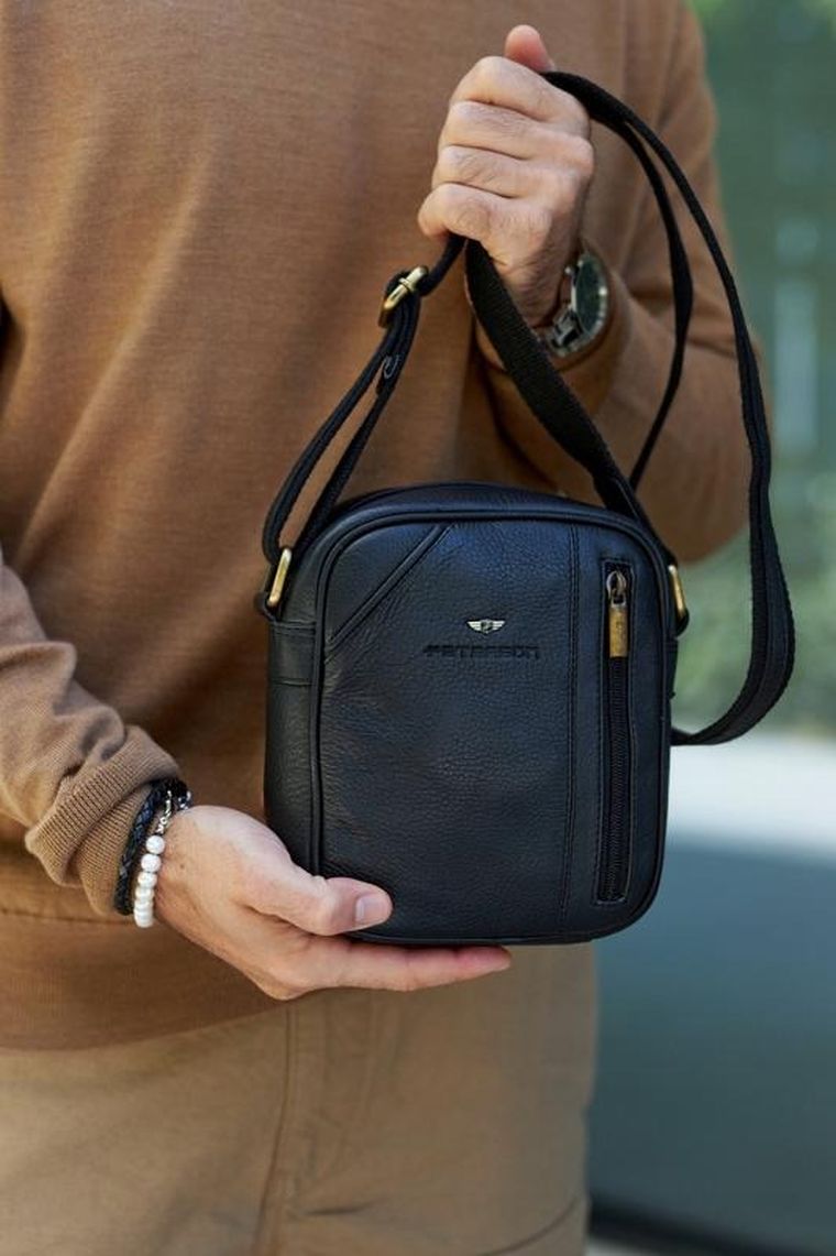 Torba listonoszka, czarna, Peterson